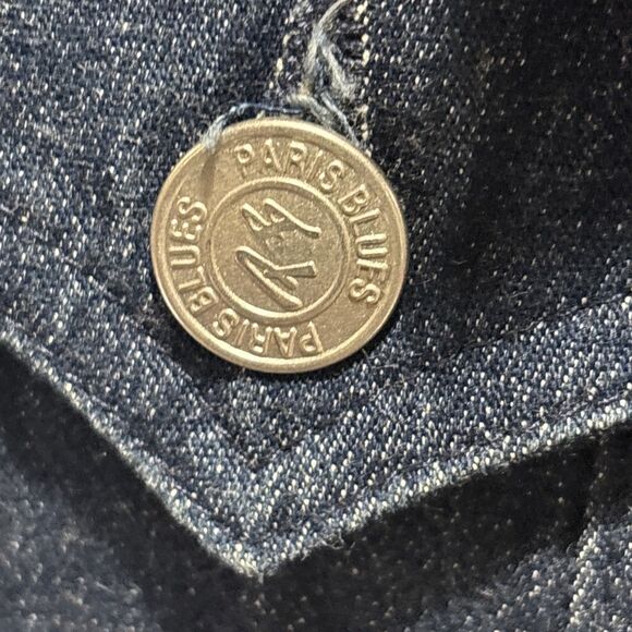 Paris Blues Vintage 90s Y2K  Jacket Womens XL  Dark Wash Made In USA Jean - Picture 7 of 16